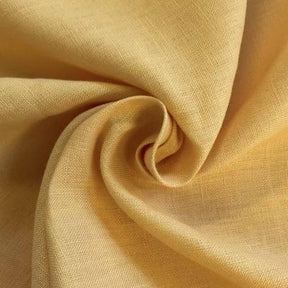 Natural Linen Rod Pocket Curtains - Gold