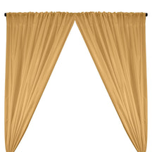 Polyester Taffeta Lining Rod Pocket Curtains - Gold