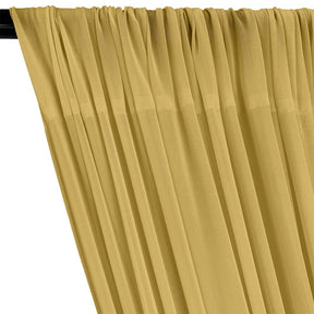 Power Mesh Rod Pocket Curtains - Gold