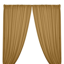 Rayon Challis Rod Pocket Curtains - Gold