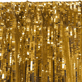 Rectangle Piano Sequins Rod Pocket Curtains - Gold