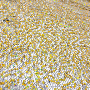 Scattered Micro Sequins on Chemical Mesh