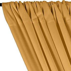 Scuba Double Knit Rod Pocket Curtains - Gold