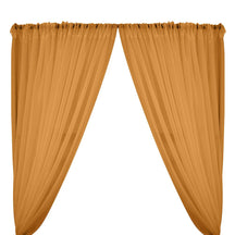 Sheer Voile Rod Pocket Curtains - Gold