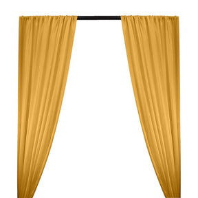 Silk Charmeuse Rod Pocket Curtains - Gold