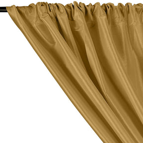 Stretch Taffeta Rod Pocket Curtains - Gold