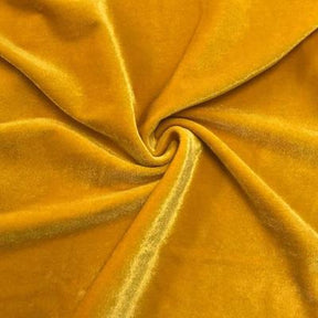 Stretch Velvet Rod Pocket Curtains - Gold