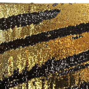 Two-Sided Reversible Sequins Rod Pocket Curtains - Gold / Black