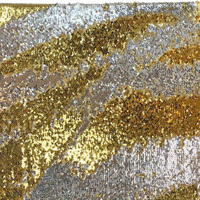 Two-Sided Reversible Sequins Rod Pocket Curtains - Gold / Silver