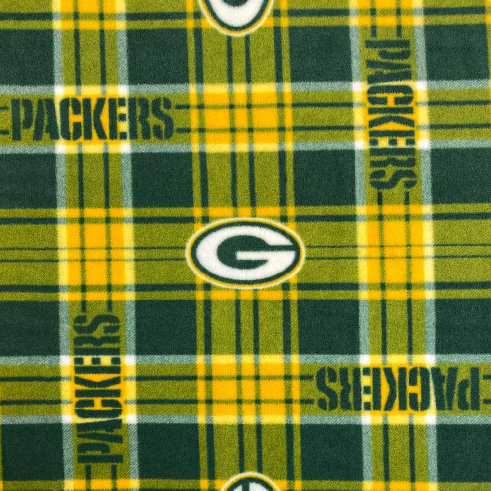 Sand Francisco Plaid Fleece Fabric - NFL Football Team Fleece Fabric