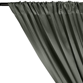 Charmeuse Satin Rod Pocket Curtains - Grey