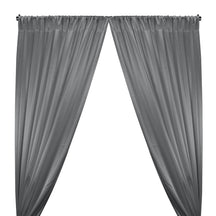 Crepe Back Satin Rod Pocket Curtains - Grey