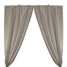 Matte Satin (Peau de Soie) Rod Pocket Curtains - Grey