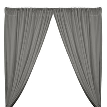 Peachskin Rod Pocket Curtains - Grey