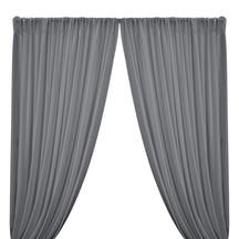Rayon Challis Rod Pocket Curtains - Grey