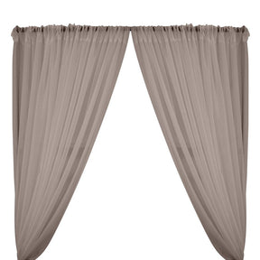 Sheer Voile Rod Pocket Curtains - Grey