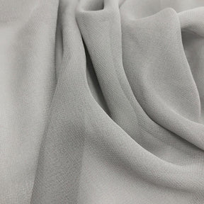 Silk Georgette Chiffon Rod Pocket Curtains - Grey