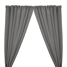 Stretch Taffeta Rod Pocket Curtains - Grey
