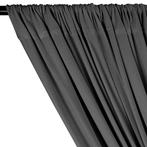 Cotton Jersey Rod Pocket Curtains - Heather Grey (Dark)