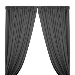 Cotton Jersey Rod Pocket Curtains - Heather Grey (Dark)