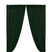 Micro Velvet Rod Pocket Curtains - Hunter Green