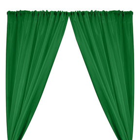 Polyester Dupioni Rod Pocket Curtains - Hunter Green 142