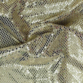 American Trans Knit Sequins Rod Pocket Curtains - Gold on Silver