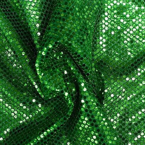 American Trans Knit Sequins Rod Pocket Curtains - Kelly Green