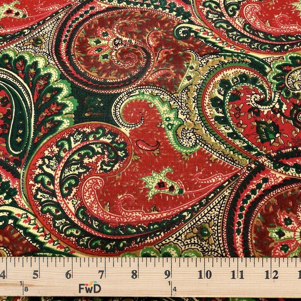 Paisley Red Print Broadcloth