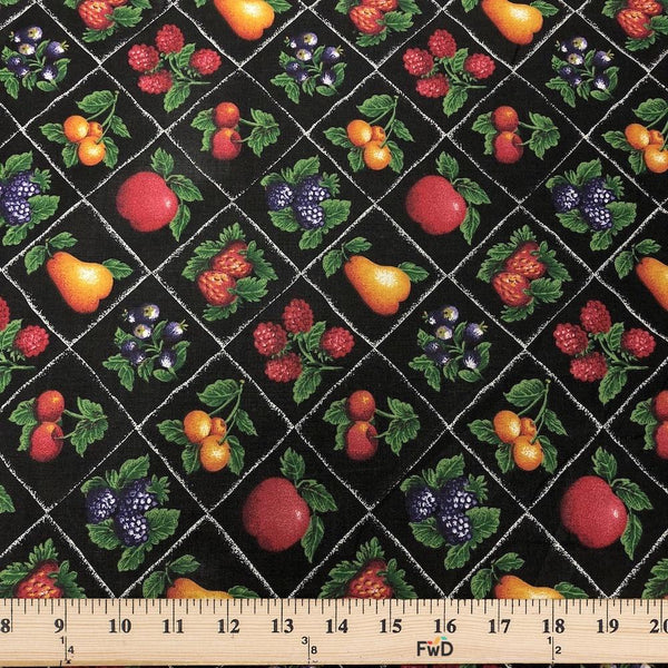 Fruits Print Broadcloth Fabric