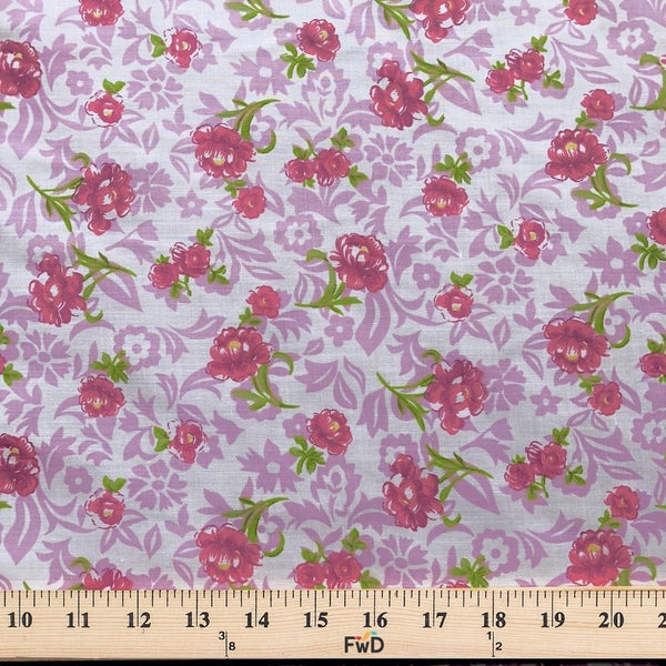 Anna Lilac Print Broadcloth Fabric