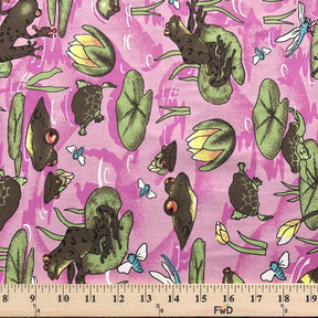 Frog Pond Pink Print Broadcloth Fabric