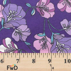 Madeline Purple Print Broadcloth Fabric