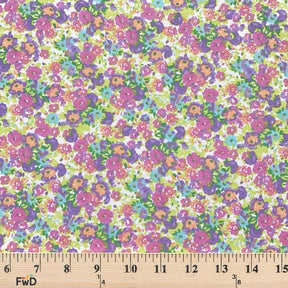 Natalia Lilac Print Broadcloth Fabric