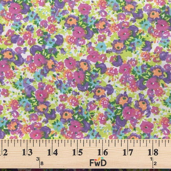 Natalia Lilac Print Broadcloth Fabric