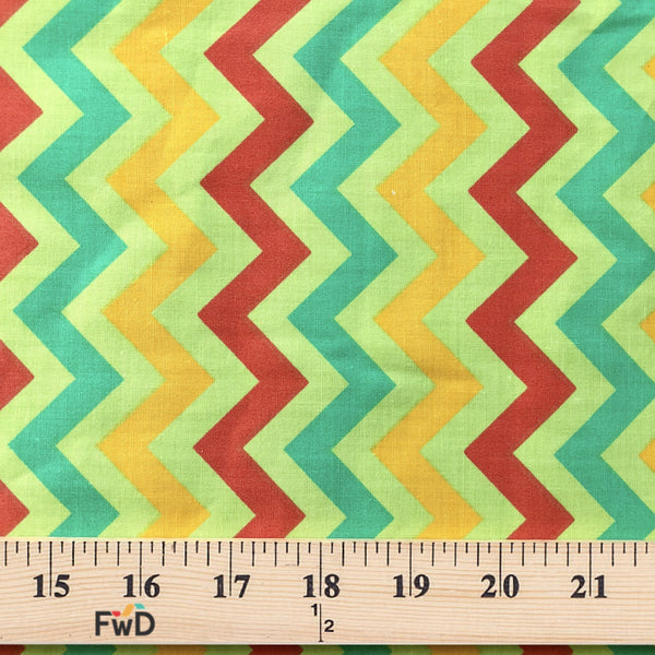 Zigzag Lime Print Broadcloth