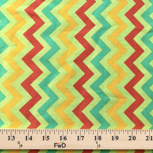 Zigzag Lime Print Broadcloth