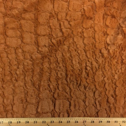 Reptile Rust Faux Fur Fabric