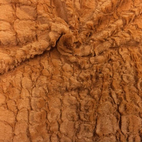 Reptile Rust Faux Fur Fabric