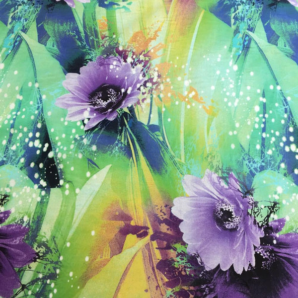 Lisa Green Printed Cotton Fabric