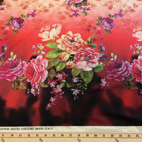 Arianna Red Printed Cotton Fabric