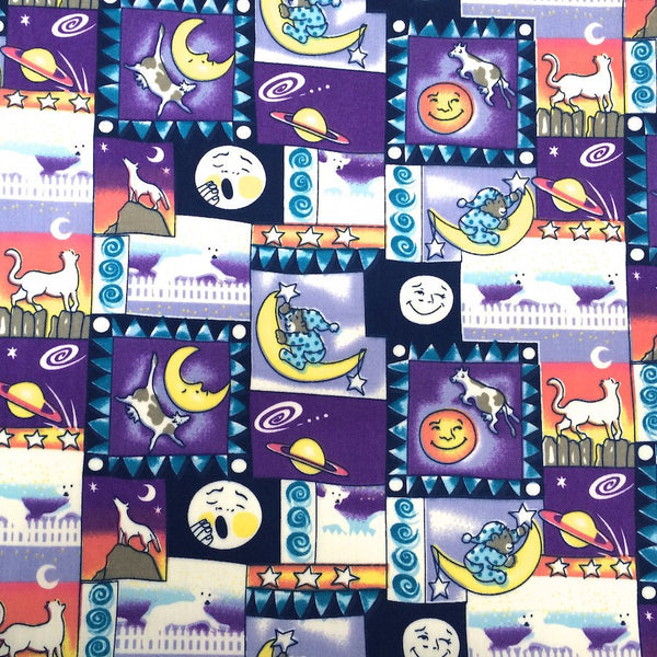 Purple Bedtime Printed Broadcloth