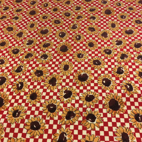 Sunflower Red Printed Cotton