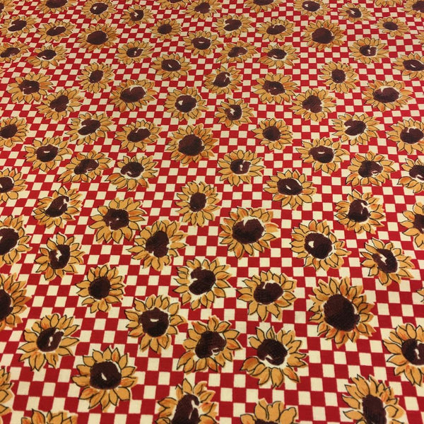 Sunflower Red Printed Cotton