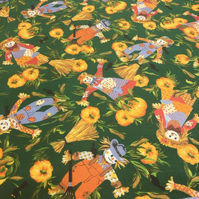 Harvest Green Printed Cotton Fabric