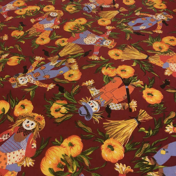 Harvest Wine Printed Cotton Fabric