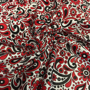 Red and Black Sky Printed Cotton