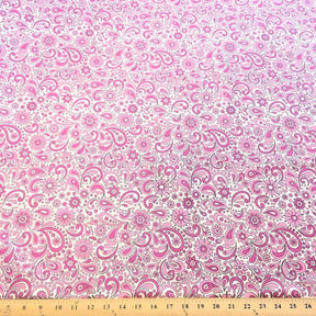 Fuchsia Sky Printed Cotton Fabric