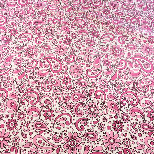 Fuchsia Sky Printed Cotton Fabric