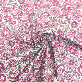 Fuchsia Sky Printed Cotton Fabric